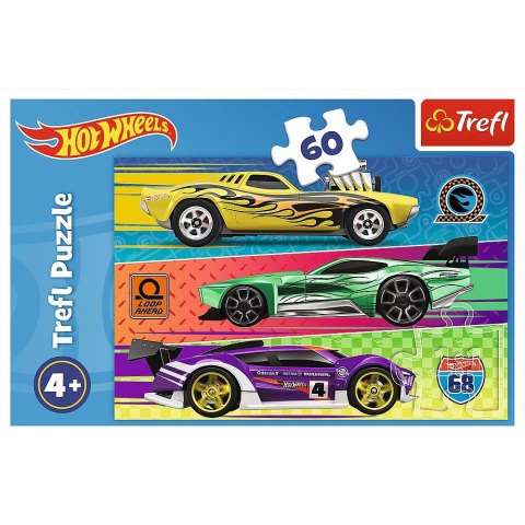 Puzzle 60 elementów Hot Wheels Wyścig TREFL 17389 TR