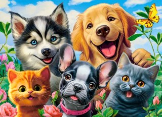 Puzzle 70 el. Pets Selfie CASTORLAND B-070220