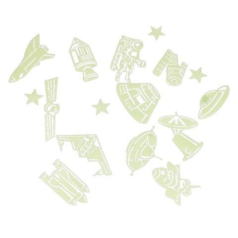 Dekoracja ścienna fluo Gwiazdy/Ufo MEGA CREATIVE 570934