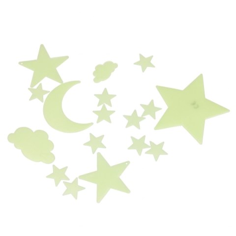 Dekoracja ścienna fluo Gwiazdy/Ufo MEGA CREATIVE 570934