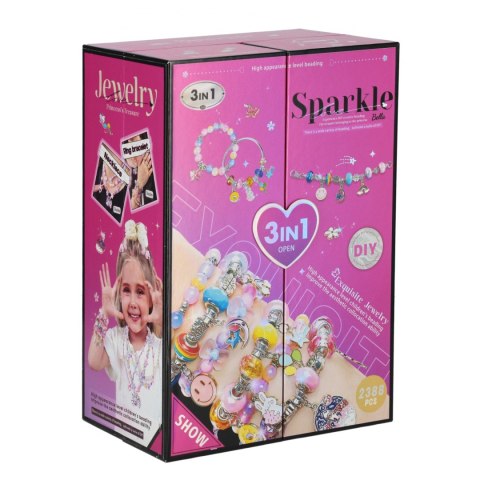 Zestaw piękności 3w1 Szkatułka z biżuterią mix MEGA CREATIVE 571473