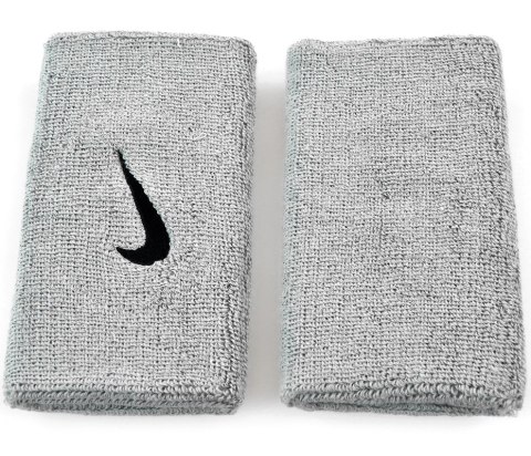 Frotka na rękę szeroka Nike Swoosh Doublewide szara 2szt NN05078 Frotka na rękę szeroka Nike Swoosh Doublewide szara 2szt NN05078