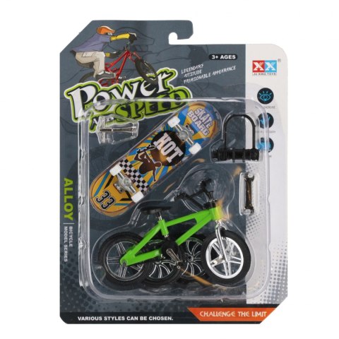 Deskorolka do skręcania plus rower metalowa z akcesoriami mix MEGA CREATIVE