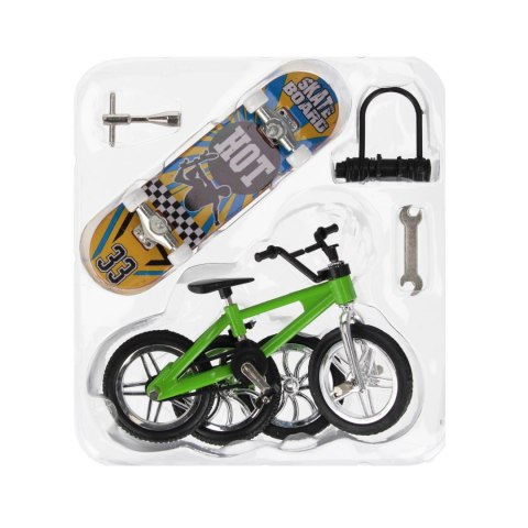 Deskorolka do skręcania plus rower metalowa z akcesoriami mix MEGA CREATIVE