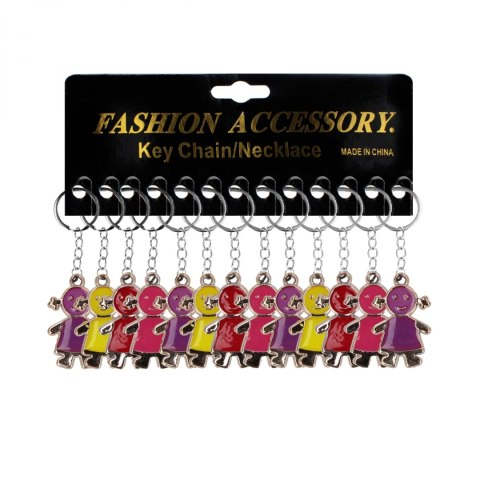 BRELOK MET DZIEWCZYNKA 3,5CM MIX3 PBH OP12SZT