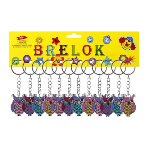 BRELOK SOWA 3CM MIX3 PBH OP12SZT