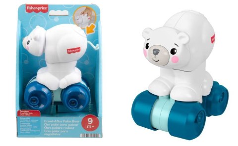 Fisher-Price Miś polarny Raczkuj za mną Zabawka do nauki raczkowania JDL63 WB2