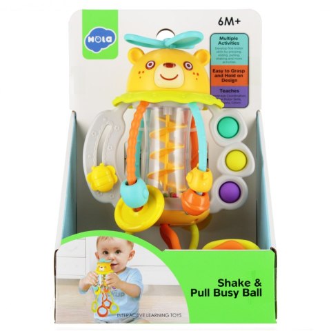 Grzechotka do rączki kula Miś 16x11x24 SMILY PLAY HE7916AN