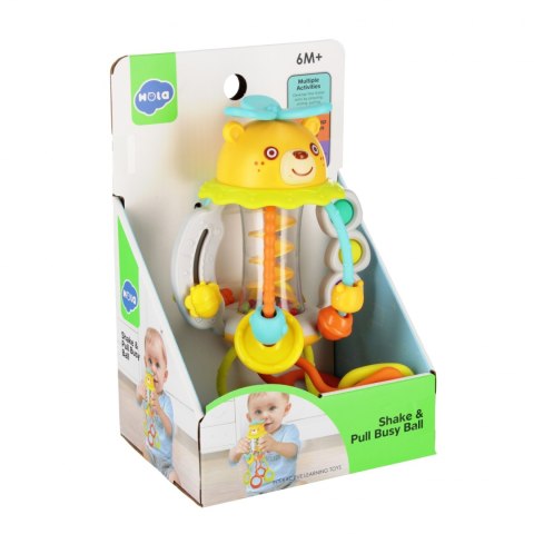 Grzechotka do rączki kula Miś 16x11x24 SMILY PLAY HE7916AN