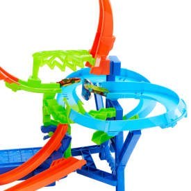 Hot Wheels The Hot Ones Powietrzna kraksa Zestaw, tor wyścigowy JFD12 WB2