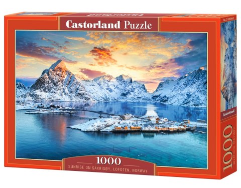 Puzzle 1000 el. Sunrise on Sakrisoy, Lofoten, Norway CASTORLAND C-105366