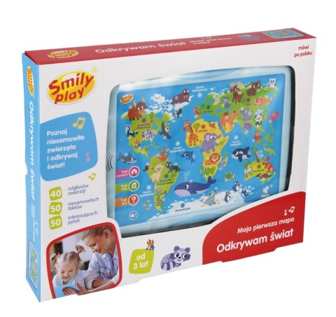 Zabawka edukacyjna Moja pierwsza mapa B/O 35x5x27 SMILY PLAY SP98303AN