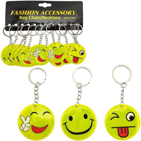 BRELOK ODBLASK BUZKA 5CM MIX OP12SZT