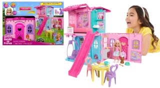 Barbie Chelsea Rozkładany domek dla lalek Zestaw do zabawy z ponad 15 akcesoriami