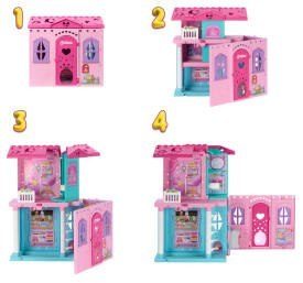 Barbie Chelsea Rozkładany domek dla lalek Zestaw do zabawy z ponad 15 akcesoriami