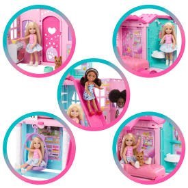 Barbie Chelsea Rozkładany domek dla lalek Zestaw do zabawy z ponad 15 akcesoriami