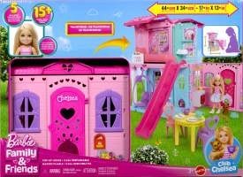 Barbie Chelsea Rozkładany domek dla lalek Zestaw do zabawy z ponad 15 akcesoriami