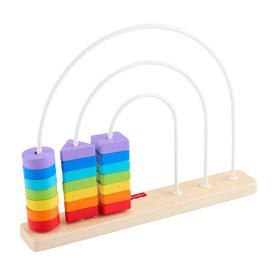 Fisher-Price Tęcza Drewniane koraliki Kształty do przesuwania