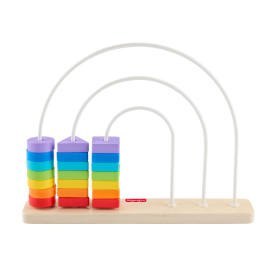 Fisher-Price Tęcza Drewniane koraliki Kształty do przesuwania