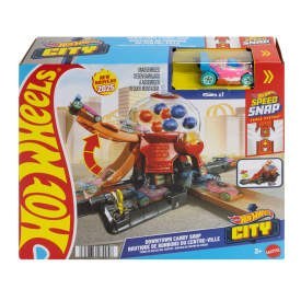 Hot Wheels City Sklepik Guma balonowa i metalowy samochód w kształcie pączka