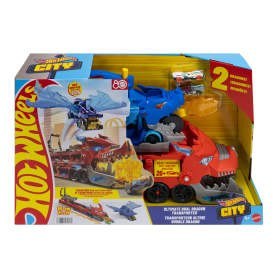 Hot Wheels City Transporter Podwójny smok Zestaw 2 w 1 JBM72 WB2