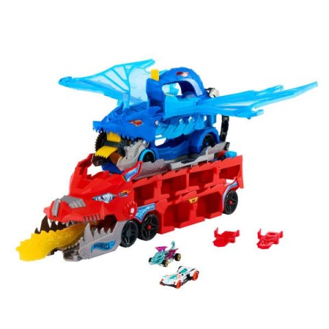 Hot Wheels City Transporter Podwójny smok Zestaw 2 w 1 JBM72 WB2