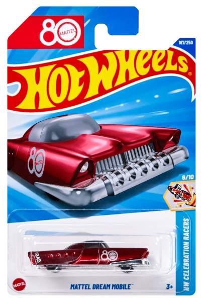 Hot Wheels Mattel 80-lecie Dream Mobile Samochodzik rocznicowy w skali 1:64 JGF64