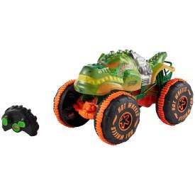 Hot Wheels Monster Trucks RC Rageasaur Pojazd zdalnie sterowany Zabawka w skali 1:15 z oponami Grip Action do jazdy po różnorodn