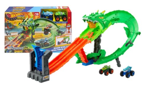 Hot Wheels Monster Trucks Smoczy wyścig Zestaw
