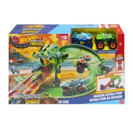 Hot Wheels Monster Trucks Smoczy wyścig Zestaw