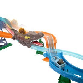 Hot Wheels RacerVerse Jurassic World Morski dinopościg Tor wyścigowy JFP32