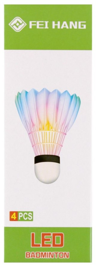 Lotki do badmintona świecące op.4 szt. D42693