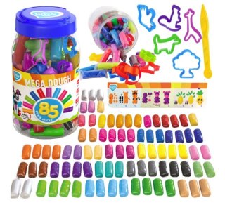 Mega Zestaw Ciastolina 85 Kolorów Foremki Zwierzęta Zestaw Kreatywny