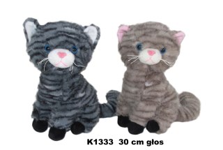PLUSZAK KOT Z GLOSEM 30CM 2KOL SIEDZACY SA