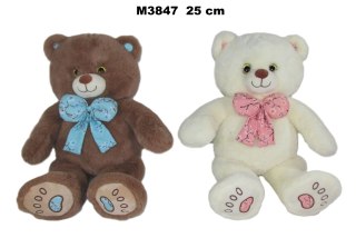 PLUSZAK MIS 25CM SIEDZACY Z KOKARDKA 2KOL SA