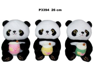 PLUSZAK PANDA 26CM SIEDZACY BUBBLE TEA 3KOL SA