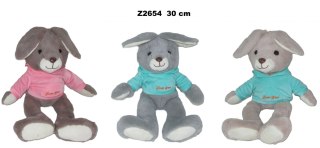 PLUSZAK ZAJAC 30CM SIEDZACY BLUZA 3KOL SA