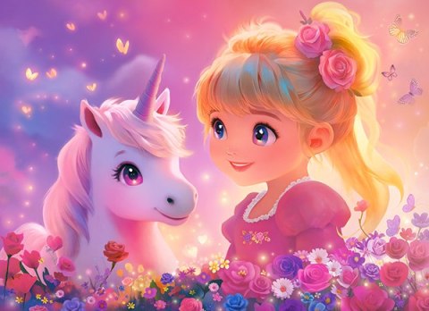 Puzzle 100 el. Princess with Unicorn CASTORLAND B-111299