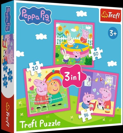 Puzzle 3w1 Peppa i przyjaciele TREFL 34873 TR