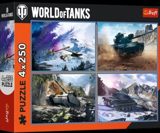 Puzzle 4x250el Wielka bitwa czołgów TREFL 13347 TR