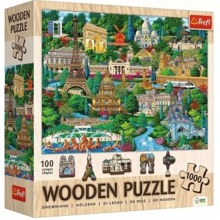 Puzzle drewniane 1000el Francja znane miejsca TREFL 20213 TR