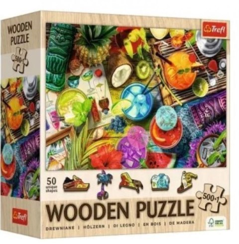Puzzle drewniane 501el Kolorowe Koktajle TREFL 20215 TR