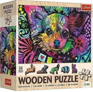 Puzzle drewniane 501el Kolorowy szczeniak TREFL 20218 TR