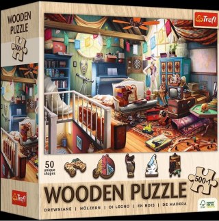 Puzzle drewniane 501el Skarby na strychu TREFL 20220 TR