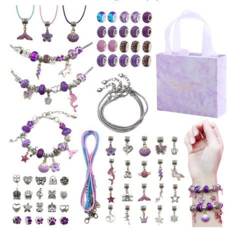 Zestaw Do Robienia Bransoletek Naszyjników Kreatywny Dla Dzieci Charms DIY