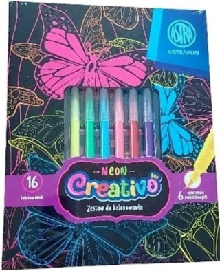 Zestaw kreatywny do kolorowania marker pędzel Animals ASTRA 601024001