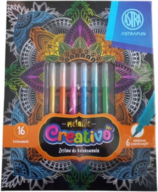 Zestaw kreatywny do kolorowania marker pędzel Mandala ASTRA 601024003