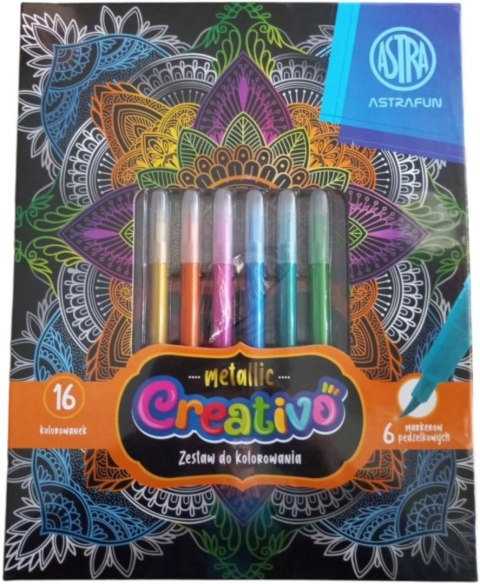 Zestaw kreatywny do kolorowania marker pędzel Mandala ASTRA 601024003