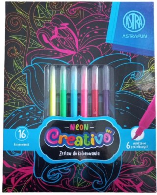 Zestawi kreatywny do kolorowania markery pędzel Flowers ASTRA 601040021