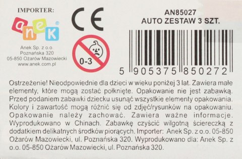 Auto osobowe metalowe 11x6x4 mix disp A 24 SMILY PLAY 85027